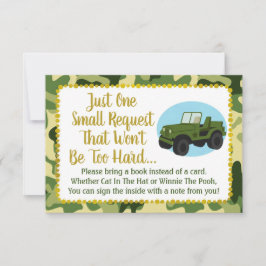 Camo del Ejército Baby Shower Trae Una Tarjeta De