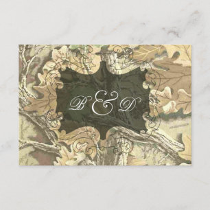 Camo Elegant Wedding Invitación