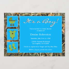 Camo - ¡Es un chico! - Invitación a Baby Shower