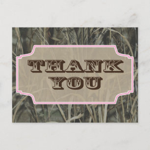 Camo Gracias postales Pink