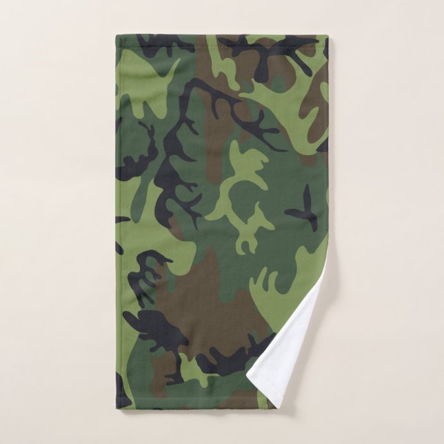 Camo militar de la Selva Verde (Toalla de mano)