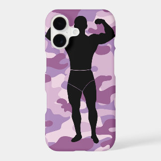 Camo púrpura con estuche para Iphone Bodybuilder