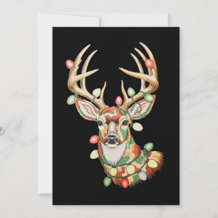 Camo Reno de Navidad Ciervo Festejo Caza Navideño