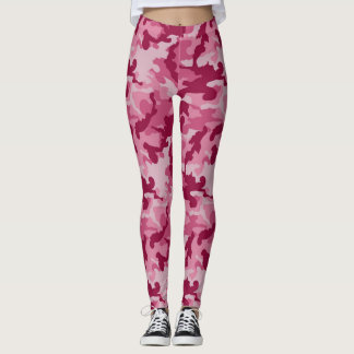 Camo rosa oscuro - Legging de las mujeres