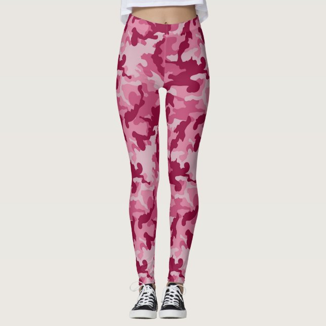 Camo rosa oscuro - Legging de las mujeres (Anverso)