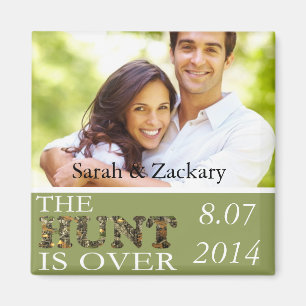 Camo Rústico Salvar El imán Boda De La Fecha