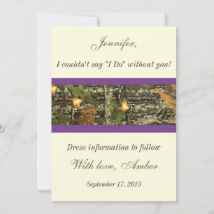 Camo Serás mi invitación a la dama de honor