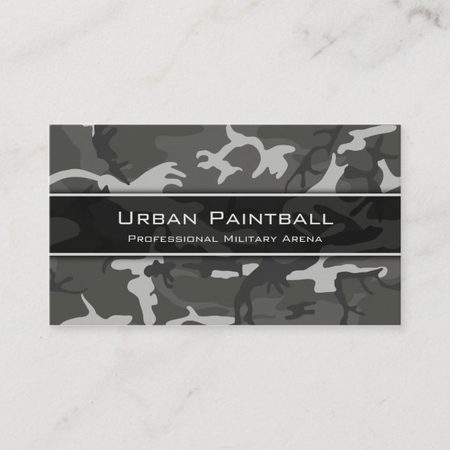 Camo urbano, camuflaje - tarjeta de visita (Anverso)