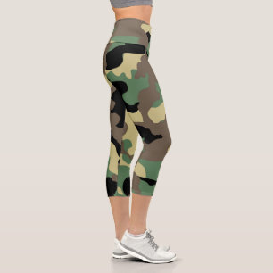 Camo Verde Alta Desobediencia Capri Leggings