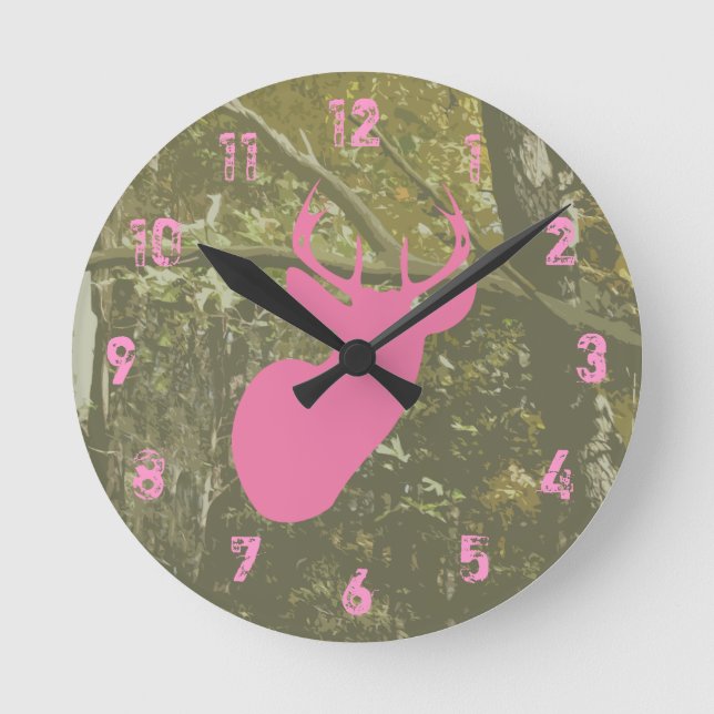 Camo y reloj rosado de los ciervos (Anverso)