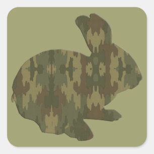 Camouflage Silhouette Easter Bunny Pegatinas