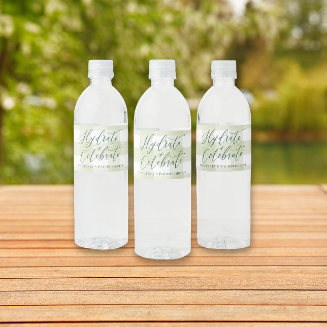 CAMP BACH Personalizado al aire libre Etiqueta del (Camp Bach Rustic water bottle label with custom text – perfect for glamping bachelorette weekends.)