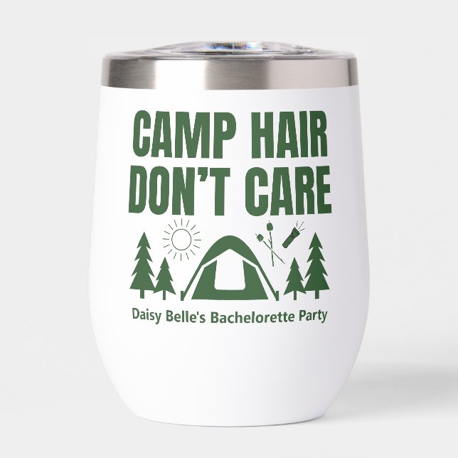 Camp Hair Don't Care Bachelorette Green  (Frente)