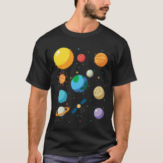 Campamento de astronautas con camisetas del espaci
