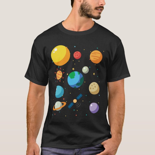 Campamento de astronautas con camisetas del espaci (Anverso)