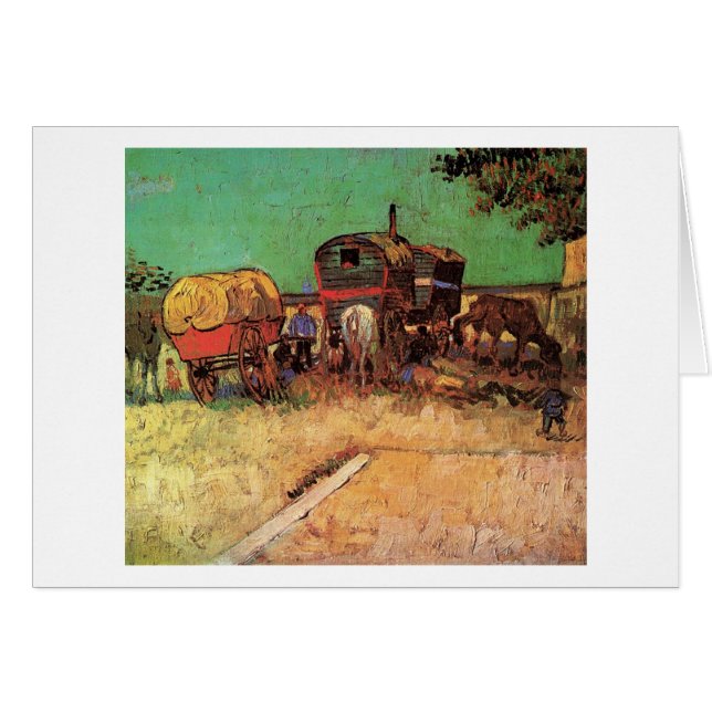 Campamento de gitanos con caravanas, Van Gogh (Anverso (Horizontal))