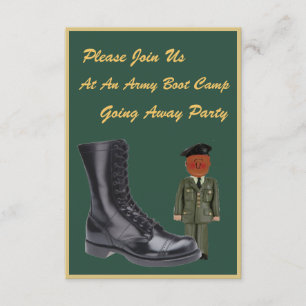 Campamento de soldados ausentes invitaciones