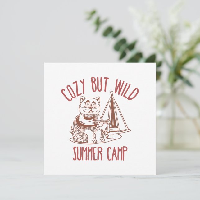 Campamento De Verano Acogedor Pero Salvaje - Gato  (Anverso de pie)