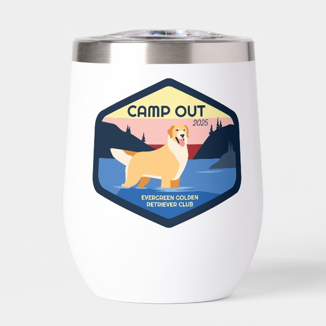 Campamento fuera Tumbler Golden Wine 2025 (Frente)