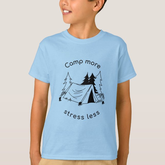 Campamento más estrés menos camiseta triblada bási (Anverso)