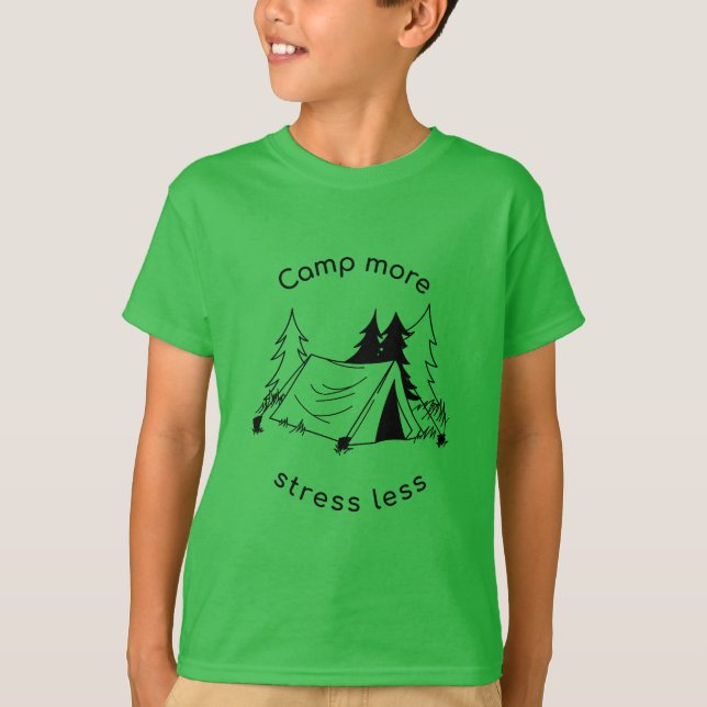 Campamento más estrés menos camiseta triblada bási (Anverso)