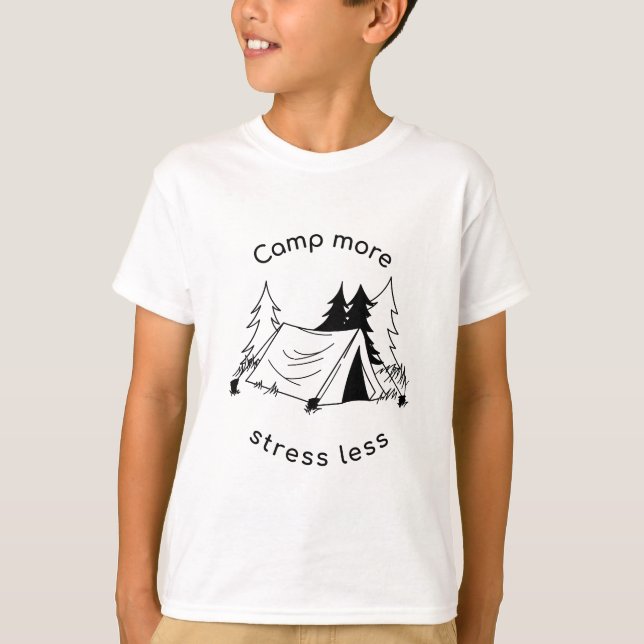 Campamento más estrés menos camiseta triblada bási (Anverso)