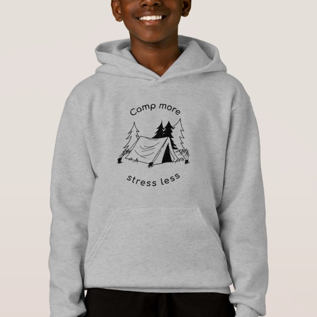 Campamento más estrés menos Hoodie (Anverso)