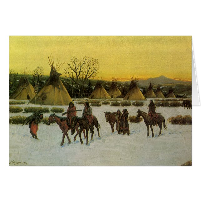 Campamento Sioux en Wounded Knee por John Hauser (Anverso (Horizontal))
