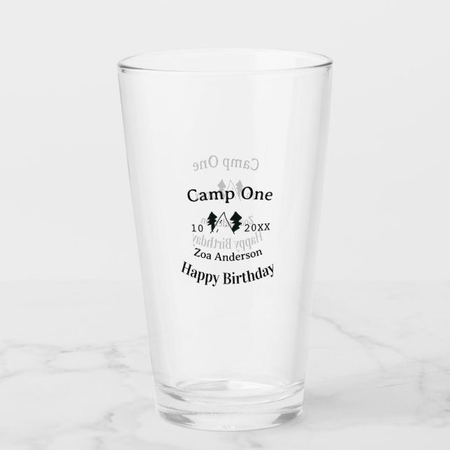Campamento un feliz cumpleaños nombre fecha campin (Anverso)