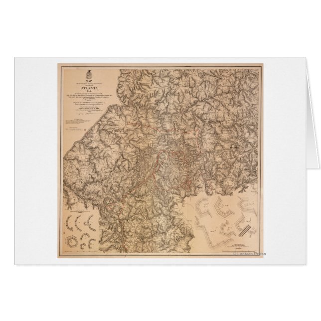 Campaña de Atlanta - Mapa Panorámico de la Guerra  (Anverso (Horizontal))