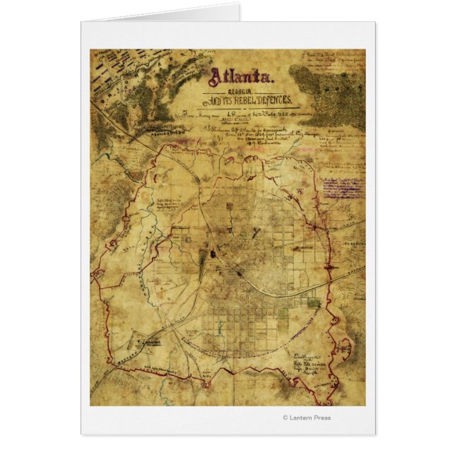 Campaña de Atlanta - Mapa Panorámico de la Guerra  (Frente)