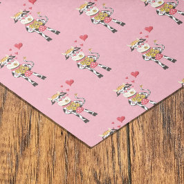 Campana de nieve en papel de tejido rosa enamorado