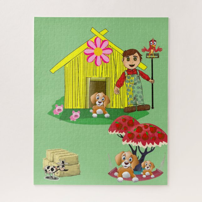 Campaña de rompecabezas para granjeros de vacas (Vertical)