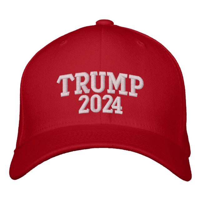 Campaña de Trump 2024: Gorra de béisbol bordada en (Anverso)