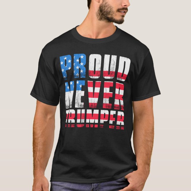 Campaña electoral de camiseta nunca Trump (Anverso)