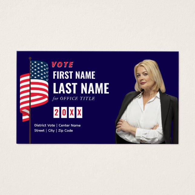Campaña electoral de candidato político personaliz (Frente)
