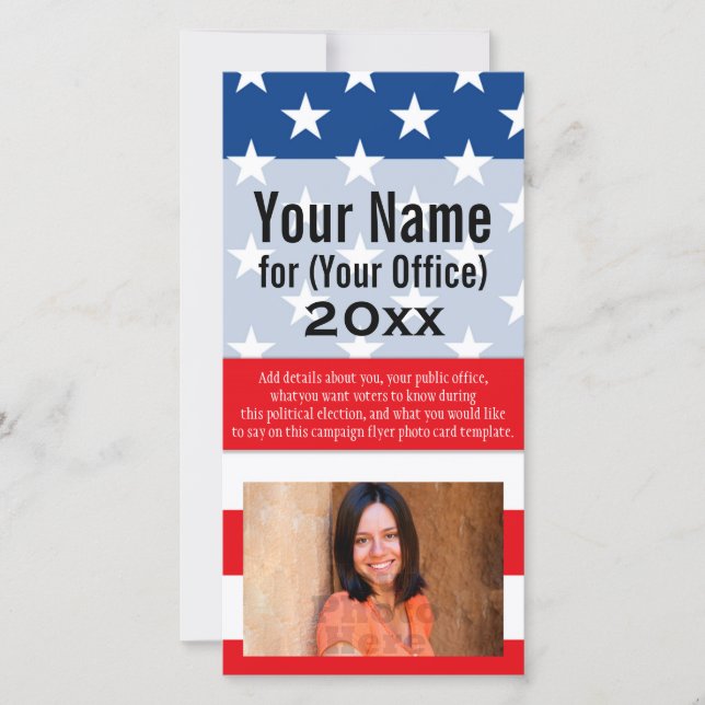 Campaña política candidato no partidista impreso (Anverso)