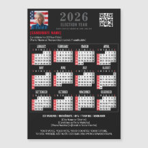 Campaña política Código QR Calendario magnético 20