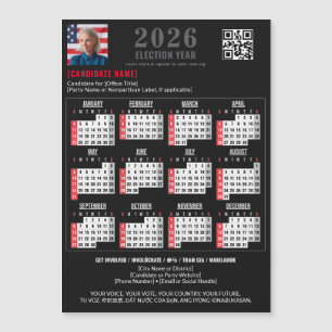 Campaña política Código QR Calendario magnético 20