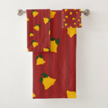 Campana Roja Dorada de Navidad