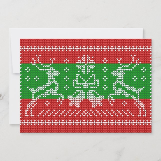 Campanas de jingle de suéter feo Navidad renos cro (Anverso)