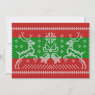 Campanas de jingle de suéter feo Navidad renos cro