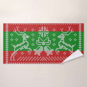 Campanas de jingle de suéter feo Navidad renos cro