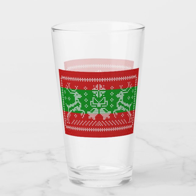 Campanas de jingle de suéter feo Navidad renos cro (Anverso)