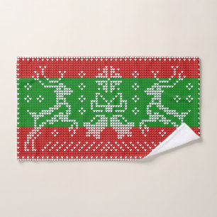 Campanas de jingle de suéter feo Navidad renos cro