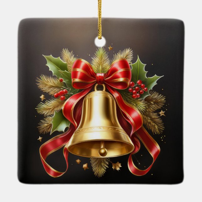 Campanas de Navidad con Adornos y Cinta (Reverso)