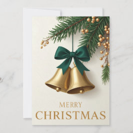 Campanas de Navidad Doradas Feliz Navidad Fiesta