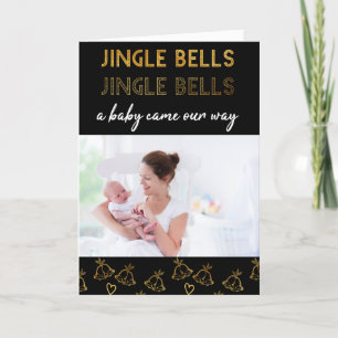 Campanas de Navidad Oro Negro Foto Nuevo Bebé