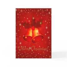 Campanas de Navidad Rojas con Saludos Personalizad