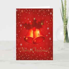 Campanas de Navidad Rojas con Saludos Personalizad